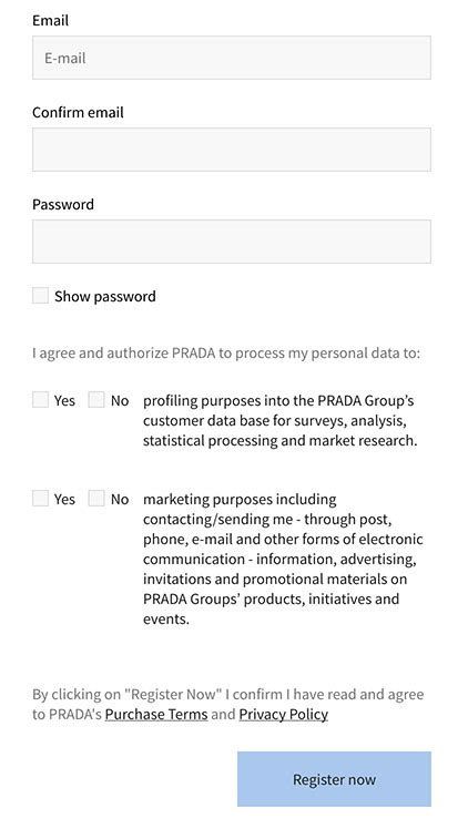 prada policy privacy